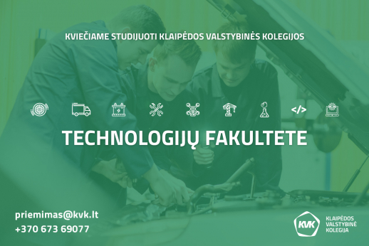 KVK studijų programos Technologijų fakultete! 