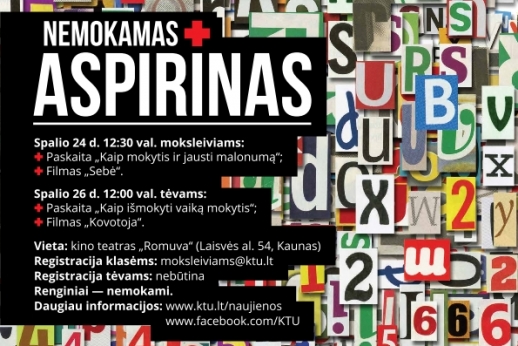  „Aspirinas“ pašalins galvos skausmą dėl mokslų 