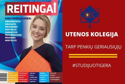 Utenos kolegija - tarp 5 geriausiųjų