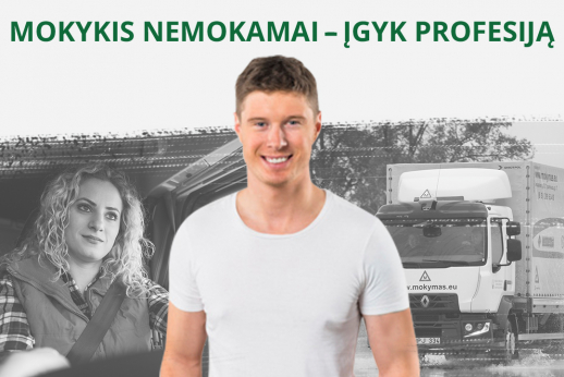 Įgyk keleivinio arba krovininio vairuotojo pažymėjimą nemokamai Įgyk keleivinio arba krovininio vairuotojo pažymėjimą nemokamai