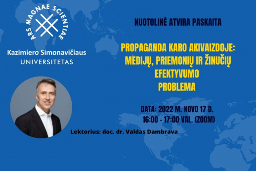KSU kviečia į atvirą nuotolinę paskaitą apie komunikaciją karo akivaizdoje