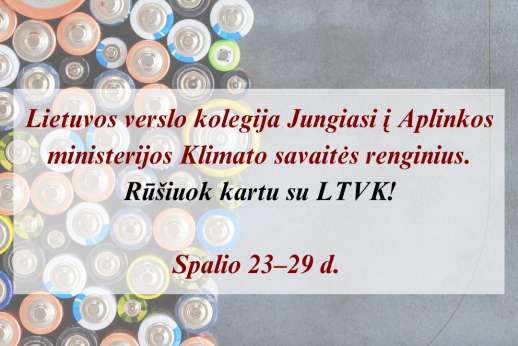 LTVK Jungiasi į Aplinkos ministerijos Klimato savaitės renginius
