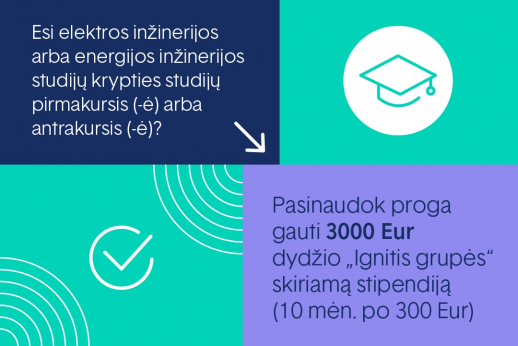 Automatikos ir elektros inžinerijos studentams – „Ignitis grupės“ dėmesys 