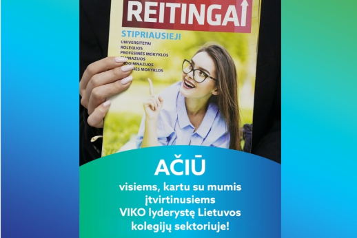 Vilniaus kolegija – nacionalinių reitingų lyderė!
