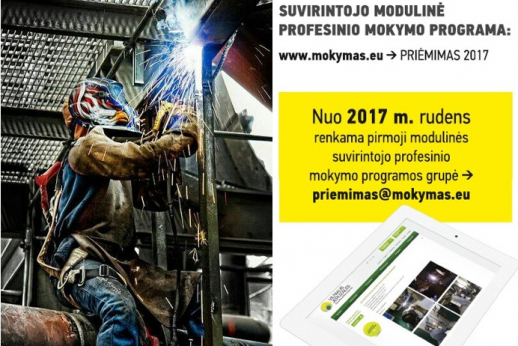 Kviečiame mokytis suvirintojo programoje nemokamai