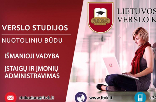 Nuotolinės studijos Lietuvos verslo kolegijoje