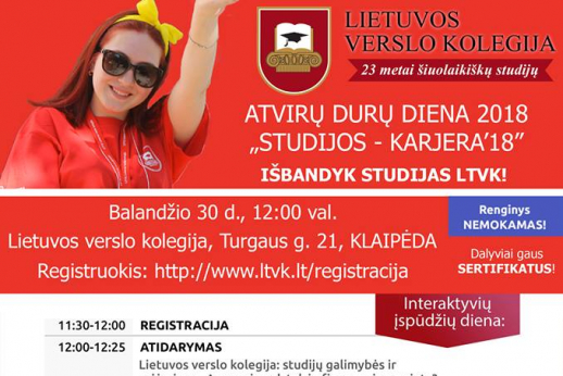 LTVK atvirų durų dienos jau greit!
