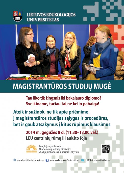 LEU Magistrantūros studijų mugė